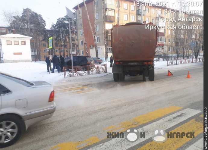 ДТП с МАЗом и Тойота Ипсум: